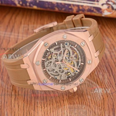 Perfect Replica Audemars Piguet Royal Oak Rose Gold Hollow Face Watches